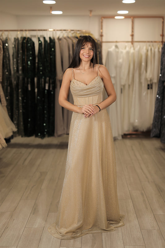 Luna Dress - Gold