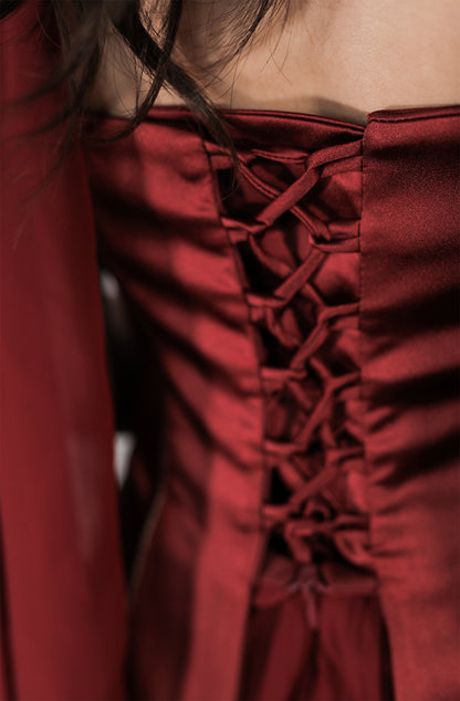 Misa Dress - Weinrot