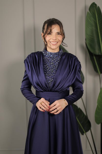Nalan Dress - Dunkelblau