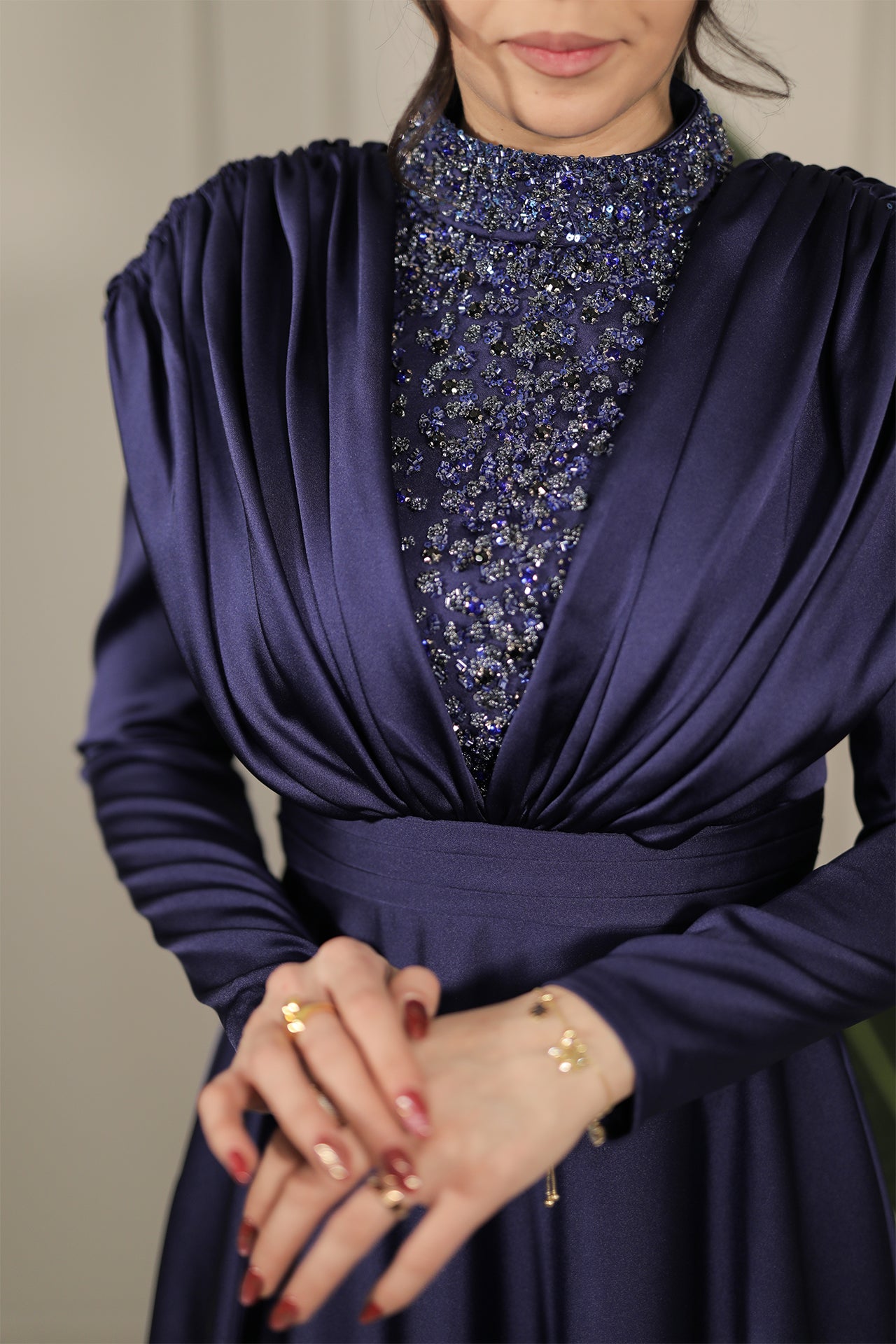 Nalan Dress - Dunkelblau