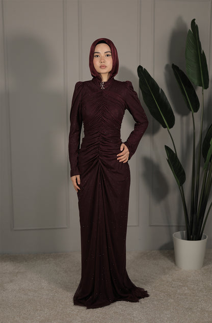 Rima Dress - Bordeaux