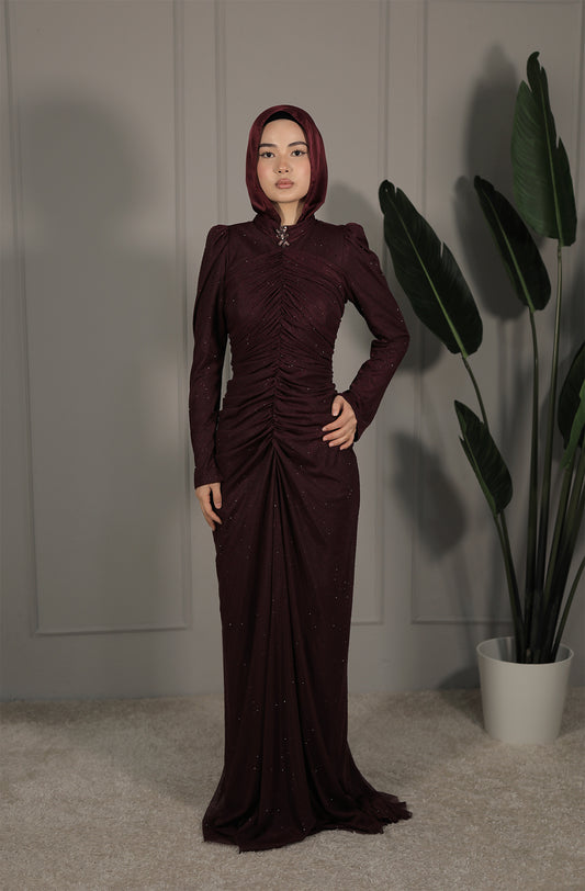 Rima Dress - Bordeaux