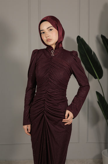 Rima Dress - Bordeaux