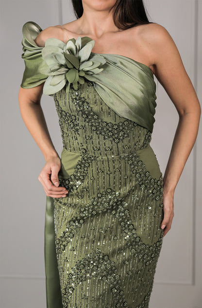 Rina Dress - Olivgrün