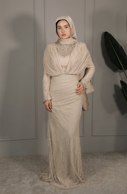 Saye Dress - Steinfarbe