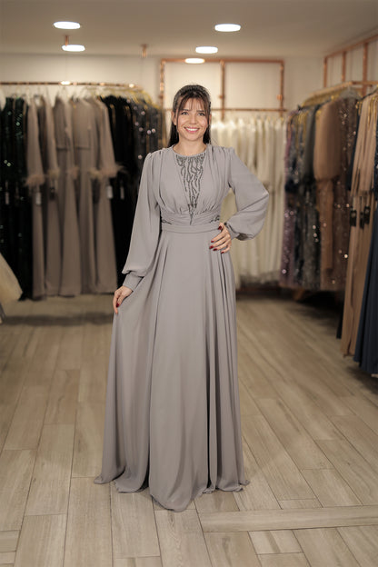 Selena Dress - Grau