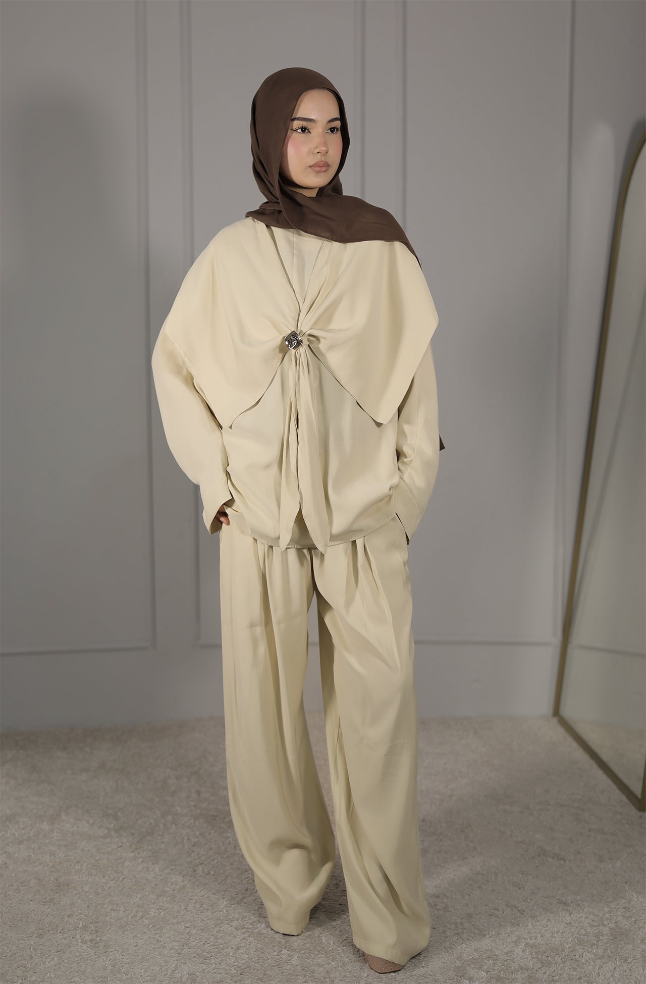 Oversize Zweiteiler-Set in Creme – Modern, Komfortabel & Stilvoll