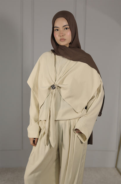 Oversize Zweiteiler-Set in Creme – Modern, Komfortabel & Stilvoll