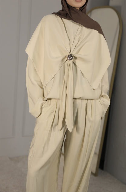Oversize Zweiteiler-Set in Creme – Modern, Komfortabel & Stilvoll