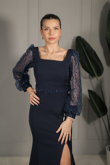 Sinem Dress - Marineblau