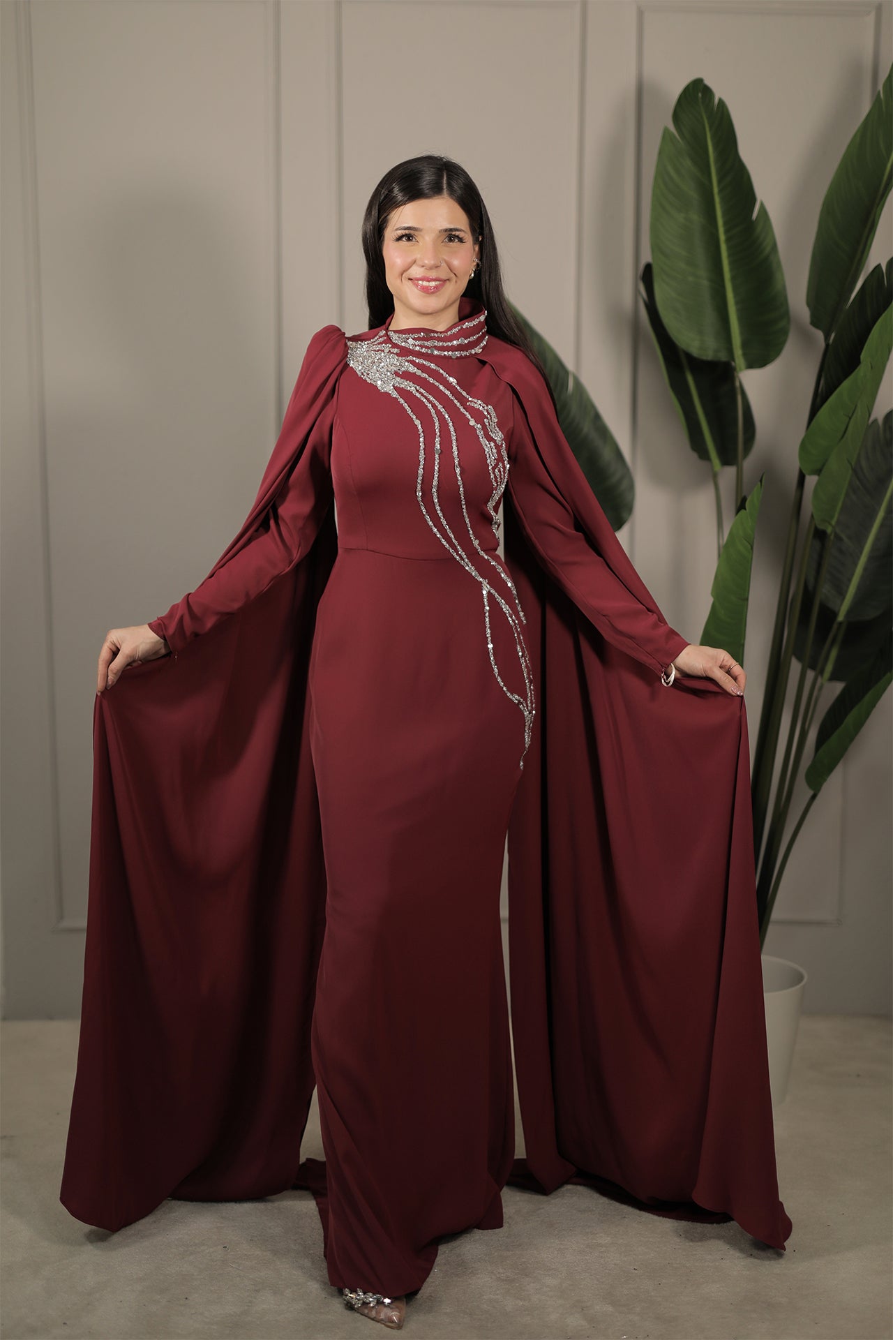 Talia Dress - Bordeaux