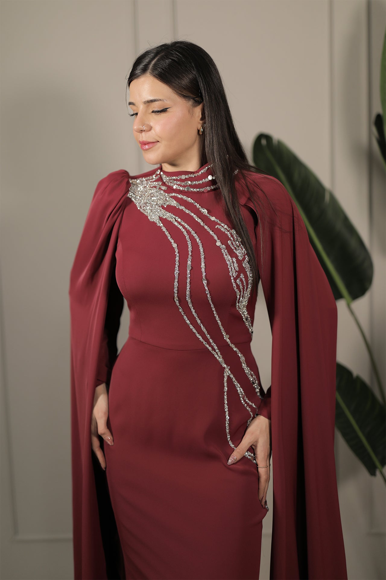Talia Dress - Bordeaux