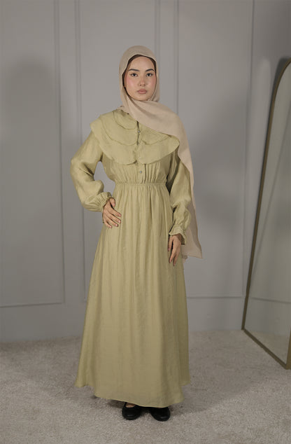 Elegantes Maxikleid in Salbeigrün – Feminin, stilvoll und zeitlos
