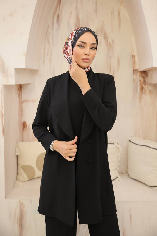 Blazer-Overall-Set in Schwarz