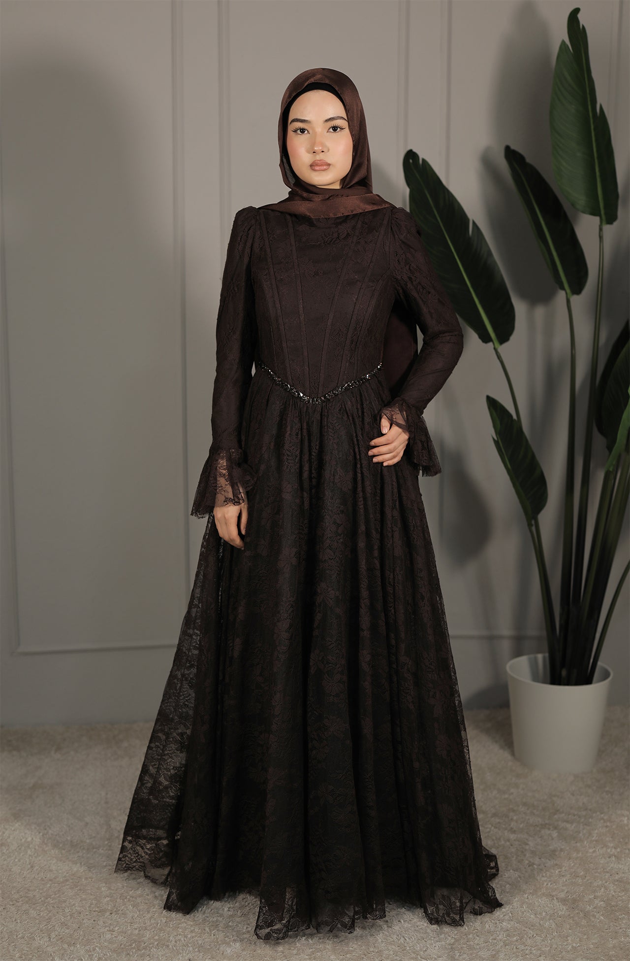 Vera Dress - Dunkelbraun