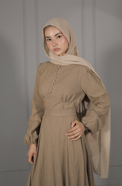 Elegantes Maxikleid in Taupe – Zeitlose Eleganz für jeden Anlass